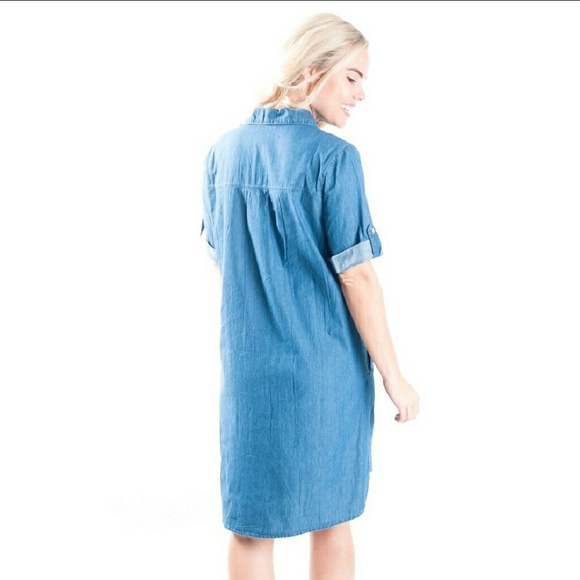 Allforcolor Everyday Denim Tunic Dress - Picture 3 of 8